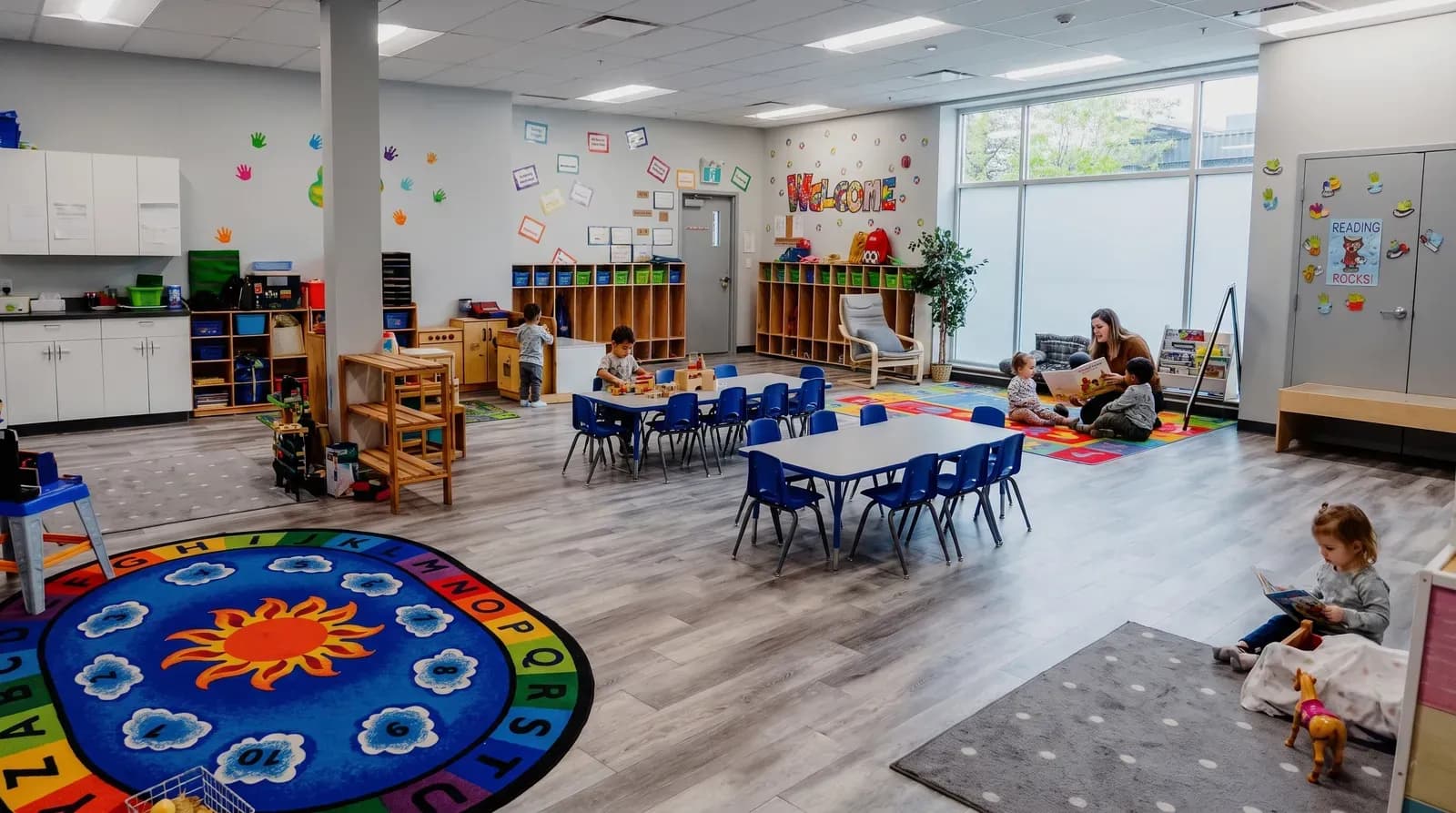 A cozy reading corner at Playbox Childcare Centre